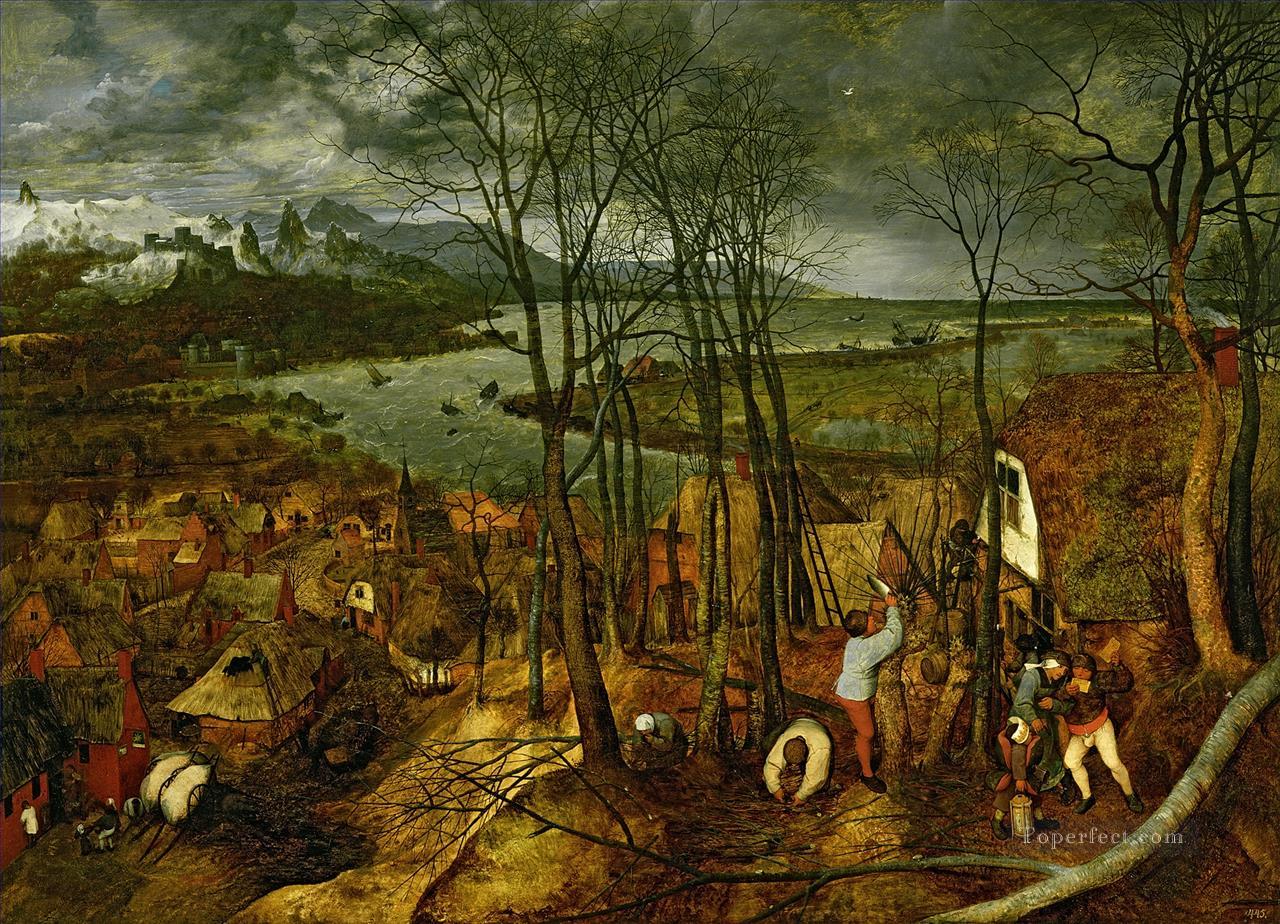 Gloomy Day Flemish Renaissance peasant Pieter Bruegel the Elder Oil Paintings
